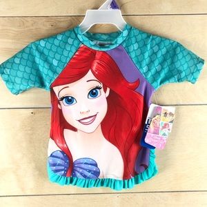 Disney Ariel UPF 50+ Rash Guard Swim Shirt Cover